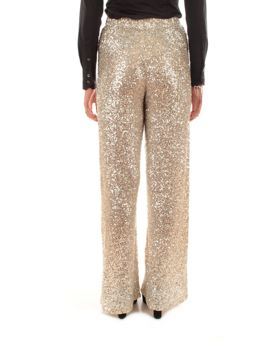 Mc2 Saint Barth LUCETTE pantalone in full paillettes da donna gold