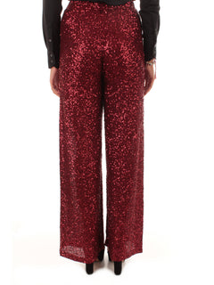 Mc2 Saint Barth LUCETTE pantalone in full paillettes da donna 44 burgundy