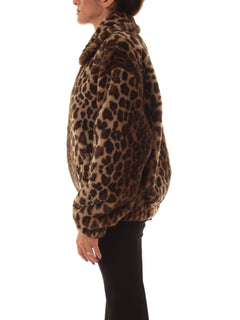 Mc2 Saint Barth AVELINE FUR giacca da donna LEOPARDY 1910