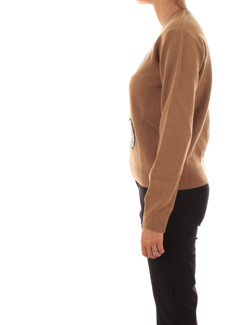 Mc2 Saint Barth New Queen maglia girocollo da donna SNOOPY WAITING SNOW 19 EMB