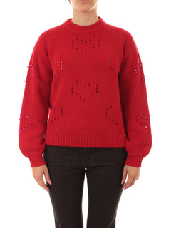 Mc2 Saint Barth DANYA maglia da donna HEART LACE 41 STRASS