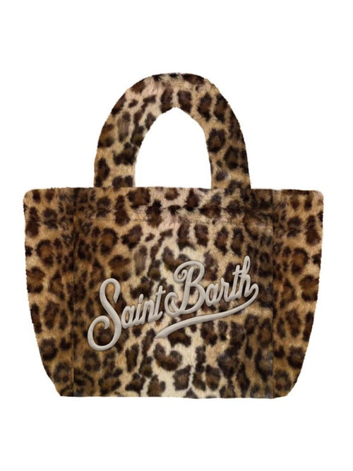 Mc2 Saint Barth Vanity Mini Soft Fur borsa in ecopelliccia da donna LEOPARD 1910 EMB