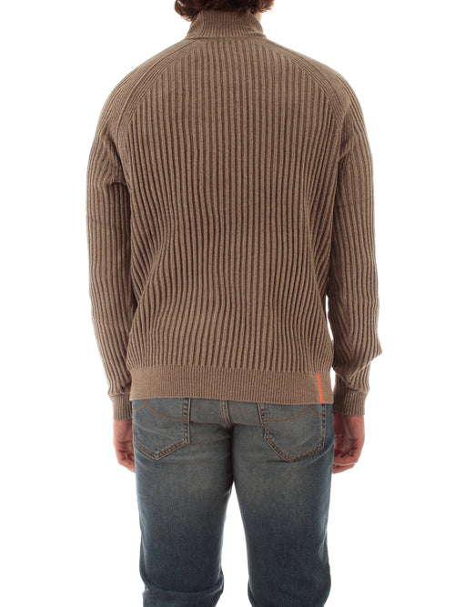 RRD-Roberto Ricci Designs Velvet Rave Turtleneck Knit da uomo tabacco
