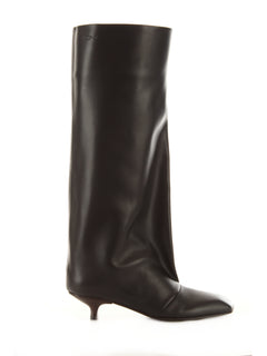 Vicini stivale in pelle nero da donna