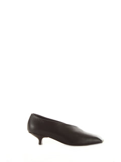 Vicini Decolleté in pelle nero da donna