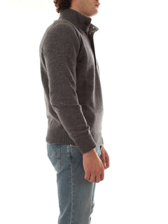 Barba maglia con bottoni da uomo grigio