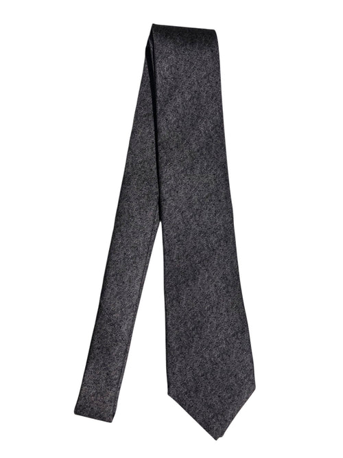 Kiton cravatta 7 pieghe in seta da uomo grigio