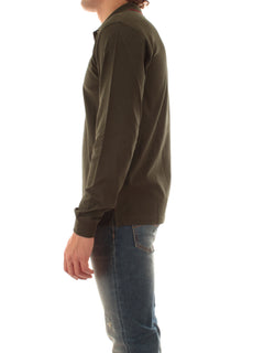 Sun 68 polo in piquet di cotone con logo da uomo militare scuro