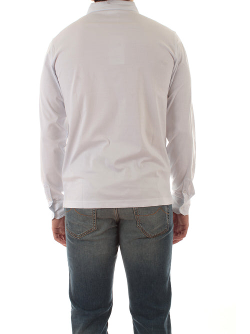 Sun 68 polo in jersey di cotone da uomo bianco