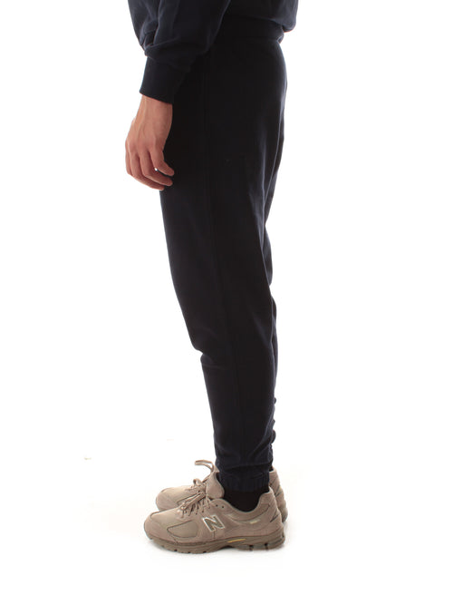 Sun 68 pantaloni in felpa di misto cotone da uomo navy blue