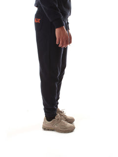 Sun 68 pantaloni con logo fluo da uomo navy blue