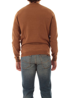 Sun 68 maglia girocollo in misto lana da uomo deserto