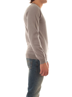 Sun 68 maglia girocollo in misto lana da uomo grigio medio