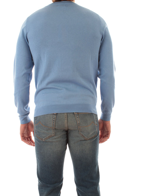 Sun 68 maglia girocollo in misto lana da uomo avio