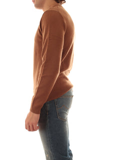 Sun 68 maglia girocollo in lana e cashmere da uomo deserto