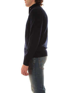 Sun 68 cardigan in lana e cashmere da uomo navy blue