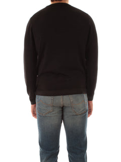 Sun 68 maglia girocollo in lana vintage da uomo nero