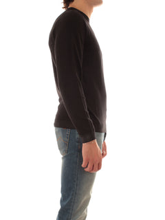 Sun 68 maglia girocollo in lana vintage da uomo nero