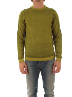 Sun 68 maglia girocollo in lana vintage da uomo muschio