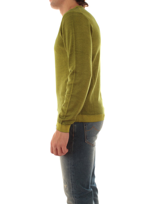 Sun 68 maglia girocollo in lana vintage da uomo muschio