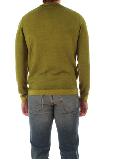 Sun 68 maglia girocollo in lana vintage da uomo muschio