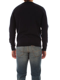 Sun 68 maglia in lana e cotone da uomo navy blue