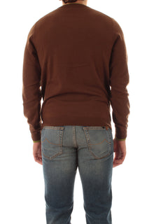 Sun 68 maglia in lana e cotone da uomo marrone
