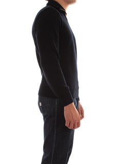 Paul & Shark maglia mezza zip in tech wool da uomo blu