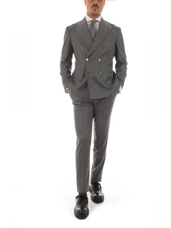 Luigi Bianchi Mantova abito doppiopetto da uomo grigio