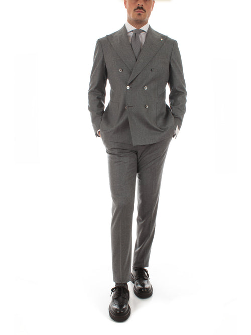 Luigi Bianchi Mantova abito doppiopetto da uomo grigio
