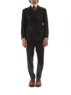 Luigi Bianchi Mantova abito doppiopetto verdone in tessuto Solaro da uomo