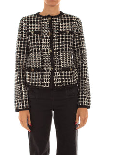 Twinset giacca check da donna neve/nero