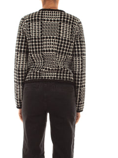 Twinset giacca check da donna neve/nero