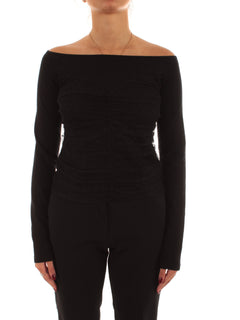 Twinset maglia con tulle da donna nero