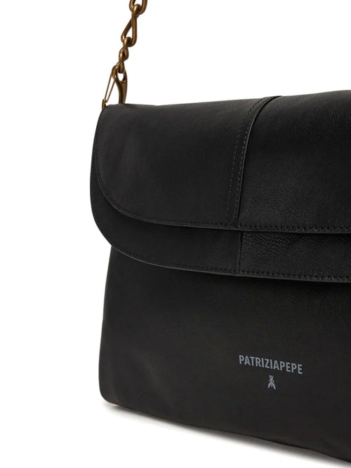 Patrizia Pepe borsa da donna in pelle nero con tracolla