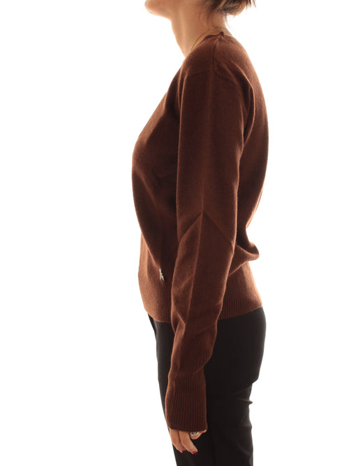 Patrizia Pepe maglia in cashmere da donna earth brown