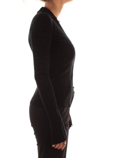 Patrizia Pepe cardigan con strass da donna nero