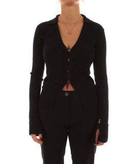 Patrizia Pepe cardigan con strass da donna nero