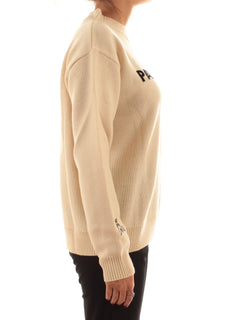 Patrizia Pepe maglia in lana natural dust da donna