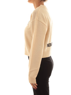 Patrizia Pepe maglia in lana da donna natural dust