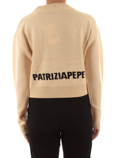 Patrizia Pepe maglia in lana da donna natural dust