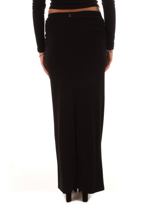 Patrizia Pepe gonna lunga in jersey crêpe da donna nero