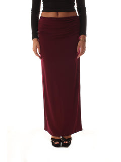 Patrizia Pepe gonna lunga in jersey crêpe da donna purple red