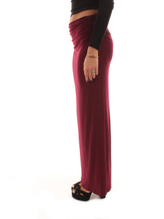 Patrizia Pepe gonna lunga in jersey crêpe da donna purple red