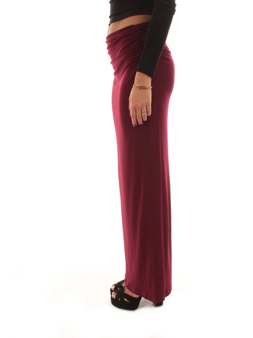 Patrizia Pepe gonna lunga in jersey crêpe da donna purple red