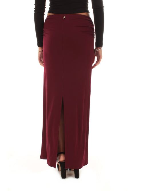 Patrizia Pepe gonna lunga in jersey crêpe da donna purple red