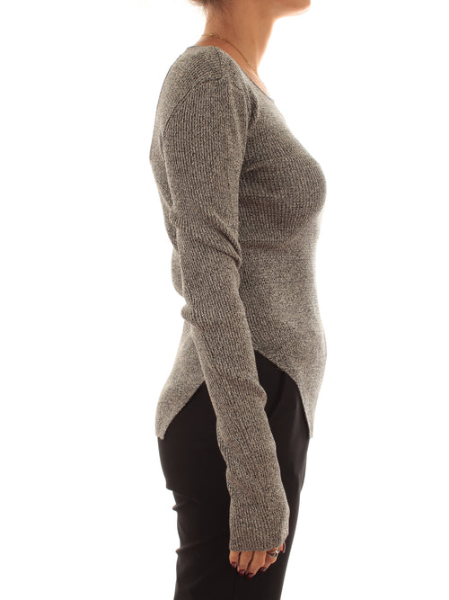 Patrizia Pepe maglia effetto body con cut-out da donna white