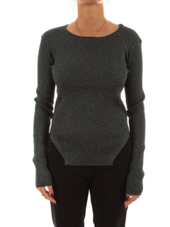 Patrizia Pepe maglia effetto body con cut-out da donna green