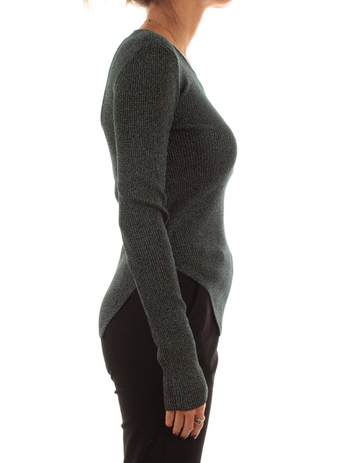 Patrizia Pepe maglia effetto body con cut-out da donna green