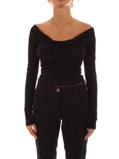 Patrizia Pepe maglia crop da donna nero